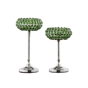 Soporte de vela de candelita de cristal verde y Metal de diseño caro para centros de mesa de decoración de Mesa para el hogar y la boda - Product Image 6