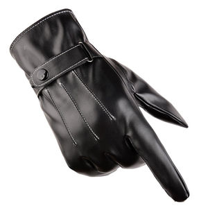 Nouveaux gants en cuir tendance pour hommes et femmes, chauds et confortables pour l'hiver, vêtements de sport de plein air, gants de dernière génération à doigts entiers - Product Image 2