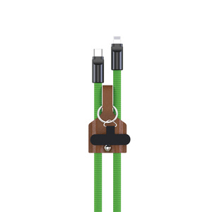 CABLE DE DATOS 35W 1,5 M VERDE CB-309CL TIPO C a IPHONE Y CORREA DE TELÉFONO MÓVIL - Product Image 1