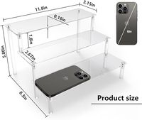Présentoir transparent Risers Stand Organisateur de parfum Étagères en acrylique de Cologne Étagère à cupcakes à 3 niveaux pour figurines Support pour desserts alimentaires