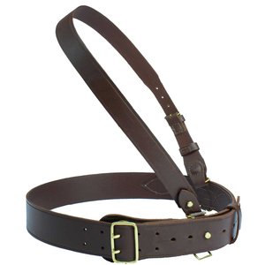 Cinturones de espada de cuero de vaca de longitud personalizada de alta calidad con accesorios y accesorios de latón Cinturón Sambrowne de cuero genuino - Product Image 2