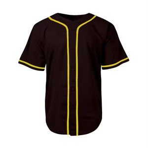 Maillot de baseball unisexe personnalisé avec nom et numéro imprimés, 100 % polyester, respirant, séchage rapide, vêtements de sport pour adultes, grandes tailles, faible MOQ - Product Image 5