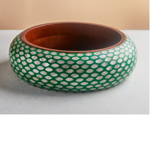 Cazuela de diseño árabe Servidor de alimentos de acero inoxidable y madera con mango de patrón floral de latón HotCase y HotPot - Product Image 1