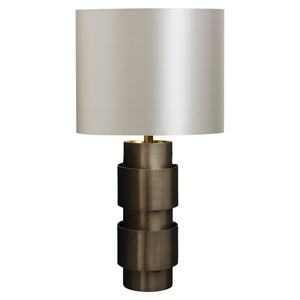 Lampe de lecture de table en métal moderne élégante avec finition antique et bel abat-jour pour table de nuit décorative pour la maison - Product Image 5