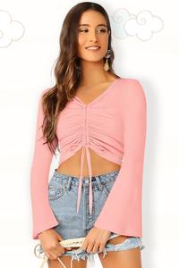 Indian Boutique <b>Top</b> Latest Exclusive Indian Peach Trendy Knitting <b>Tops</b> <b>Women</b> Comfortable Regular Wear Short <b>Tops</b> Western Wear - Product Image 6