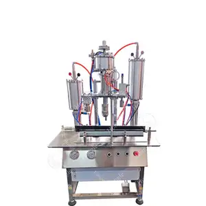 Semi Automatic Lubricant Sprays/ Carburetor Cleaning Agent Aerosol Filling Machines for filling auto care products