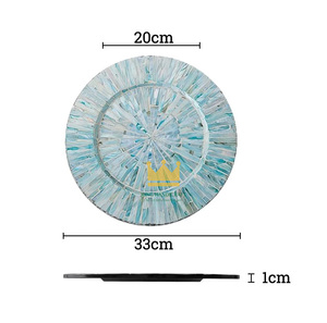 Cargador de plato de servir de madreperla plateado para decoración de bodas y eventos de alta calidad y precio barato - Product Image 5