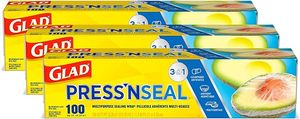 Glad Press'n Seal <b>Plastic</b> Food <b>Wrap</b>, 100 Square Foot Roll Pack of 3 - Product Image 3