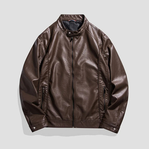 Men Leather <b>Jacket</b> Plus Size Casual Wear Genuine Fashion Leather <b>Jacket</b> Made In Pakistan - Product Image 2