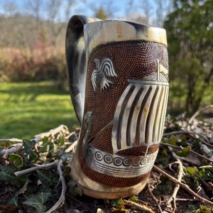 Taza Vikinga de Cuerno Multicolor Pulido de Alta Calidad y Durabilidad, Diseño Moderno SHAAD HANDICRAFT para Regalos Empresariales, Precio al por Mayor - Product Image 1