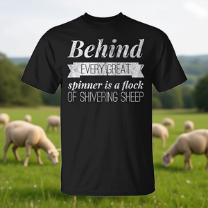 Derrière chaque grand tisseur, se trouve un bétail d'agneaux tremblants - T-shirt - Product Image 3