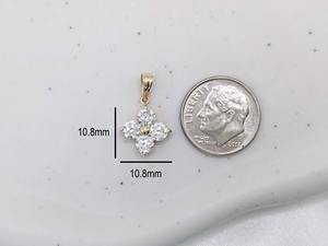 สร้อยคอจี้เพชรโมอิสซาไนต์ทรงกลมแบบรุ่นลิมิเต็ดอิดิชั่น ประดับเพชร VVS รูปดอกไม้ พร้อมตัวเรือนทอง 14k เครื่องประดับวินเทจแฟชั่น ราคาประหยัด - Product Image 5