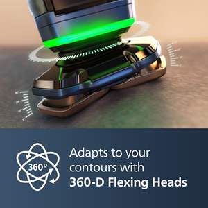 Afeitadora Eléctrica Húmeda/Seca con Sistema de Afeitado Rotatorio, Recortador de Triple Cuchilla Extraíble, Limpieza Automática, Base de Carga y Estuche de Viaje - Product Image 4