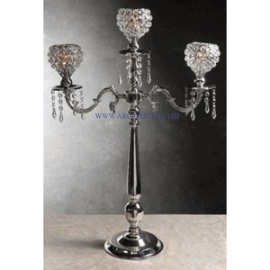 Metal <b>Mirror</b> Polished Large Size Table Top Candelabra Attractive Designing Handmade Classic Top Selling Candlestick Holder - Product Image 2