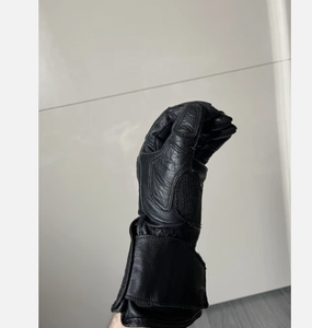 Guantes largos de dedo completo para motocicleta Cuero completo con protección dura para nudillos - Product Image 6