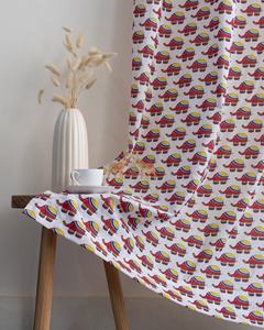 Ensemble de rideaux en coton de haute qualité à motif d'éléphant de dessin animé, rideaux occultants imprimés avec voile pour chambre d'enfant - Product Image 3