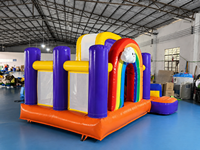 Château gonflable JIALE en PVC, capacité 300 kg, thème animaux et dinosaures, pour 5 à 8 personnes, événements en plein air