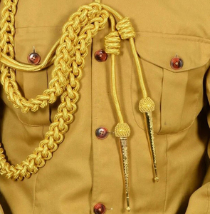 Corde d'épaule en fil de lingot Aiguillette en laiton du fournisseur d'officier de cérémonie pour une utilisation en extérieur - Product Image 5