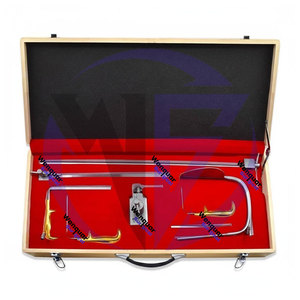 Retractor de Fibra Óptica para Hoyos Abdominales para Cirugía Plástica, Kit Quirúrgico Wenquar, Material de Acero Inoxidable, Caja de Madera - Product Image 6