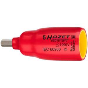 Llave de vaso hexagonal corta Hazet de 3/8'' con aislamiento protector de 1000V, producto de alta calidad, categoría: llaves hexagonales - Product Image 1