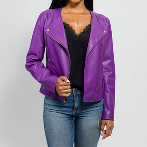 Veste en cuir pour femmes à manches longues personnalisée de qualité supérieure pour l'hiver vêtements solides entièrement personnalisés 2025 - Product Image 2