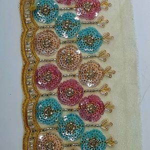 Gran oferta de adornos de encaje elástico de lujo, adornos elásticos plateados, cuentas de colores bordadas para novia y ropa, estilo tradicional - Product Image 1