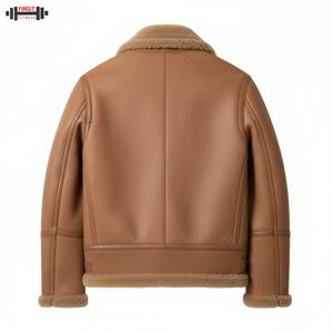 Abrigos y Chaquetas para Hombre con Cuello de Piel, Ropa Ultra Cálida de Invierno, Chaqueta Clásica Informal de Piel Sintética Gruesa para Hombre, Chaqueta Bomber - Product Image 2