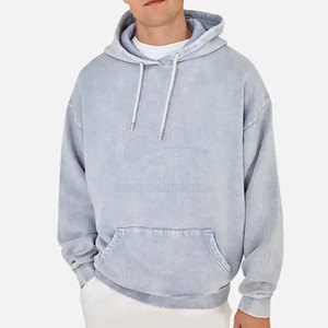 Marque privée Hommes Acid Washed Sweats à capuche vieillis Service OEM Acid Washed Sweats à capuche vieillis - Product Image 1