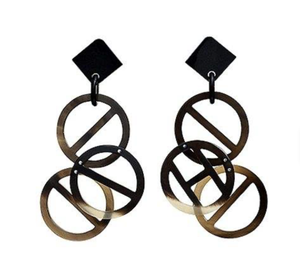 Boucles d'oreilles buffle de style vintage en os de corne d'origine éthique faites à la main Bijoux naturels à la mode - Product Image 3