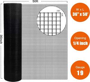 Rollo de malla soldada galvanizada <span class=keywords><strong>para</strong></span> valla de <span class=keywords><strong>alambre</strong></span> de pollo con revestimiento de vinilo negro - Product Image 4