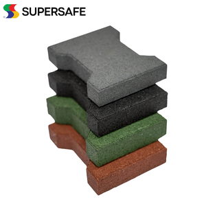 Suelos de goma al por mayor más vendidos, fácil instalación, adoquines de ladrillo en T Dogbone para exteriores para jardín y parques, Granero de caballos - Product Image 3