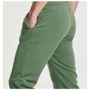 กางเกงผ้าฝ้าย100% ลำลองสำหรับผู้ชายเอวสูงผ้ายืดหยุ่นได้สวมใส่สบายย้อมสีล้วนน้ำหนักเบาคุณภาพดี - Product Image 6