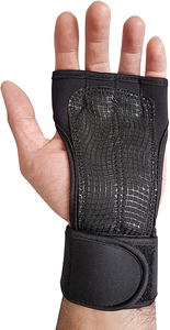 Guantes de entrenamiento de medio Dedo de cuero de alta calidad 100%, muñequera magnética para hombres y mujeres, para deporte, levantamiento de pesas, entrenamiento de gimnasio - Product Image 3