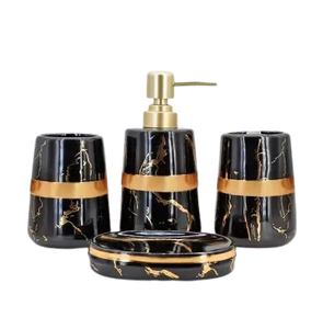 Ensemble de décoration de salle de bain moderne en résine Résine de qualité luxueuse pour la maison Restaurants & Hôtels Décor Ensembles de salle de bain Top des tendances Vente chaude - Product Image 3