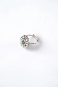 Conjunto de collar y pendientes elegantes de joyería nupcial exclusiva para bodas, compromisos y eventos formales en joyería de color verde - Product Image 6