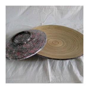 Cuenco de bambú hecho a mano duradero con aspecto de madera natural para cenar, servir y uso doméstico ecológico-Cuenco de bambú de Vietnam - Product Image 1