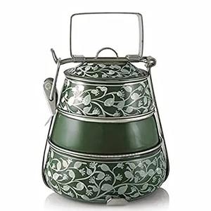 Boîte Tiffin en acier inoxydable avec clip de verrouillage boîtes à lunch d'emballage alimentaire avec design de couleur personnalisé fabriqué en Inde en gros - Product Image 6