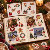 Autocollants de Noël personnalisés, 5 feuilles par ensemble, 20 motifs par feuille, étiquettes d'emballage pour les fêtes