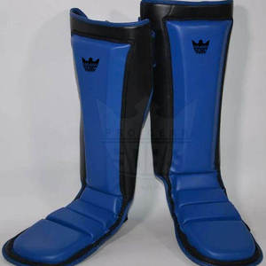 สนับแข้งหนังคุณภาพสูง ปักโลโก้ได้ น้ำหนักเบา ระบายอากาศดี เป็นมิตรกับสิ่งแวดล้อม สำหรับฝึกซ้อม MMA ปรับระดับได้ - Product Image 2