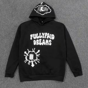 เสื้อฮู้ดพิมพ์ลายพัฟคุณภาพระดับพรีเมี่ยมมาใหม่สวมใส่สบายสำหรับฤดูหนาวผ้าคอตตอนปัก3D ผ้าคอตตอนผสม - Product Image 1