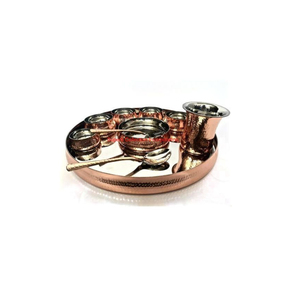 Hammered Copper Thali <b>Set</b> Dinnerware For Home & Restaurant Handcrafted Copper Steel Dinner Plate <b>Set</b> With Bowls Glass And Spoon - Product Image 1