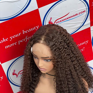 Venta al por mayor de lujo suave Peluca de pelo Remy birmano rizado encaje frontal HD cierre vietnamita extensión de tejido de cabello humano - Product Image 2