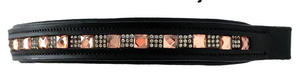 Bandas de cuero para cejas, en forma recta, acolchadas con cristales y pirámide - Product Image 5
