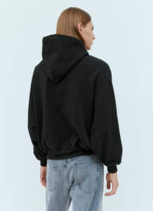 Grueso French Terry Transfer Distress bordado Streetwear Bling Rinestoned Full Zip up con Logo Rhinestone Denim Tears Hoodie - Product Image 3