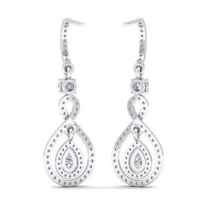 REYES High Quality 925 <b>Sterling</b> <b>Silver</b> Moissanite <b>Dangle</b> Drop <b>Earrings</b> for Women Luxury Rhodium Plated Wedding Gift Fine Jewelry - Product Image 4