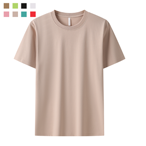 T-shirt en coton de soie glacée 210 g/m² unisexe T-shirts populaires à col rond pour la conception de logo T-shirt pour hommes - Product Image 3