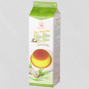 El mejor precio OEM listo para la entrega Halal Pandan crema de huevo de coco crema de huevo sin cocer 1KG crema no láctea panadería - Product Image 1