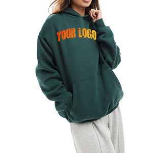 Sudaderas Deportivas Personalizadas de Invierno, 100% Algodón, Hombros Caídos, Estilo Holgado, con Capucha, Transpirables para Mujer - Product Image 1