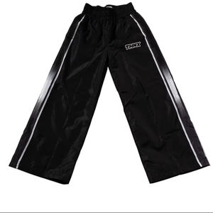 Pantalon Baggy Personnalisé 100% Coton pour Femme avec Cordon de Serrage, Rayures Latérales et Strass, Style Streetwear, Effet Délavé à l'Acide, Pantalon de Survêtement pour Homme - Product Image 1