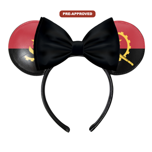 Custom Factory Order Headband-Made-to-Order Concept <b>Mouse</b> Ears Pre-Approval Design Flag of Angola H.E.R. Accessories - Product Image 1